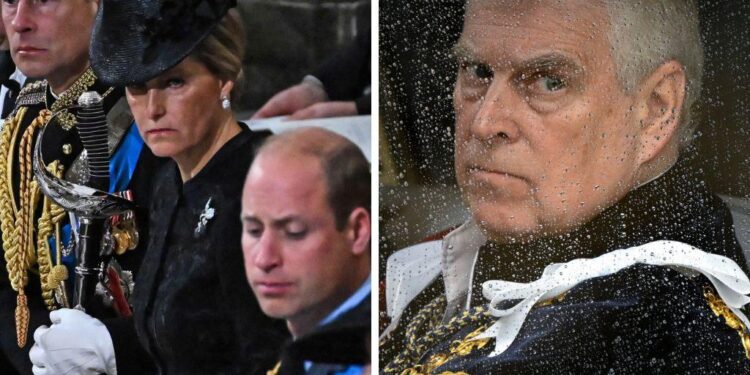 El príncipe Eduardo y su esposa Sophie están ‘descontentos’ con el príncipe Andrés caído en desgracia