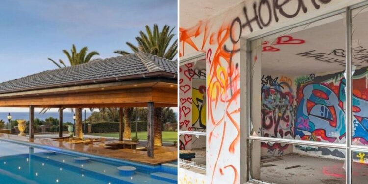 La mansión cubierta de graffiti supera a la mejor de Toorak y se convierte en la propiedad más vista de Victoria en 2024