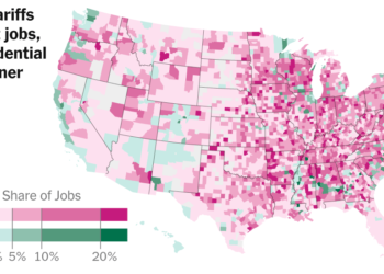 Mapas: donde los trabajos de votantes de Trump serán afectados por los aranceles