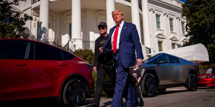 Trump compra un Tesla de Elon Musk en la Casa Blanca: NPR