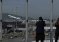 Aviones clipa alas en el aeropuerto de San Francisco