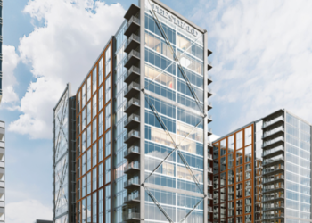 Trabajo en marcha en Raleigh Tower de 20 pisos