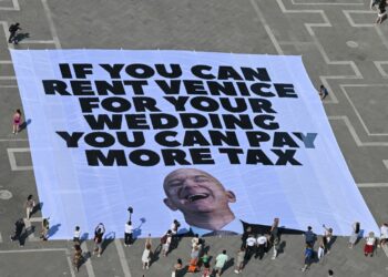Jeff Bezos, Lauren Sánchez Venice Wedding Wedding Protests: NPR