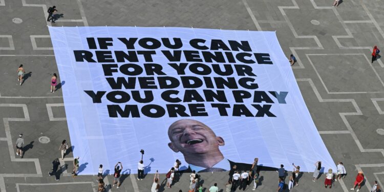 Jeff Bezos, Lauren Sánchez Venice Wedding Wedding Protests: NPR