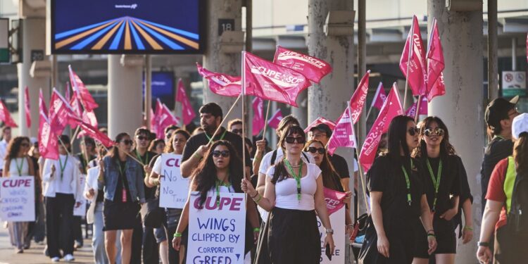 Fuerzas gubernamentales Los asistentes de vuelo de Air Canada de regreso al trabajo, en arbitraje: NPR