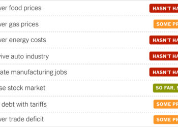 La economía de Trump a un año: precios de los alimentos, mercado de valores y más